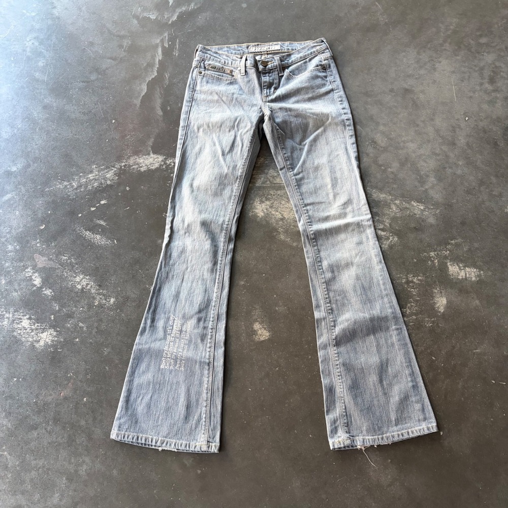 Joes Jeans Provocateur Bootcut Blue Denim Jeans Size 26 Graphic Quote